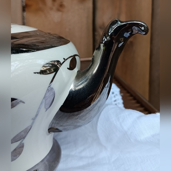 Vintage MYOTT Old Silver Lustre Teapot Staffordshire England - Picture 3 of 6